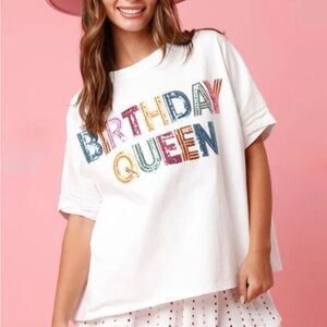 White 'Birthday Queen' T-Shirt